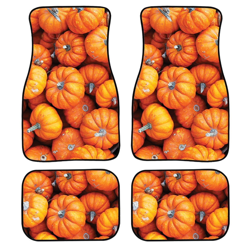 Pumpkin Print Front And Back Car Floor Mats, Front Car Mat