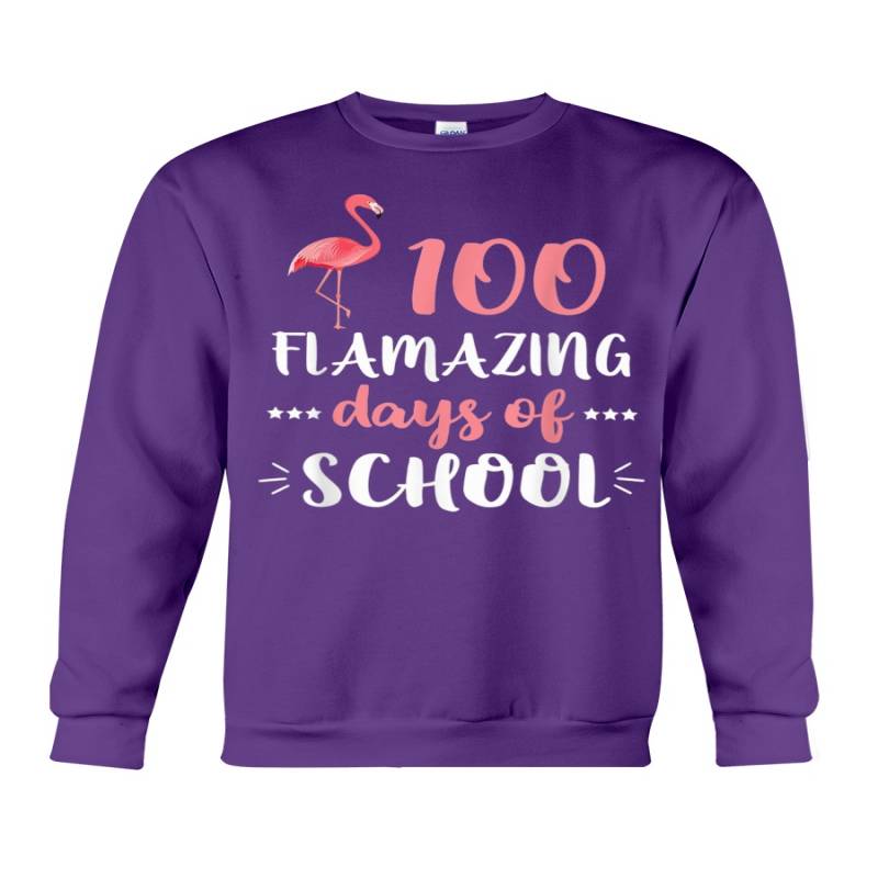 100 Days of School Flamingo Funny Quote Teacher shirt, hoodie, tank top – tml