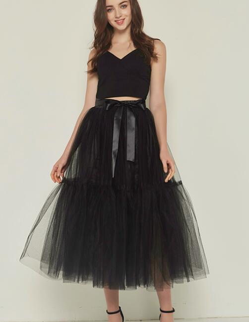 WholeSale 4 Layers 90cm Women’s Fashion Skirt Tulle Skirt Mesh TUtu Skirt Bride Party Skirts alx