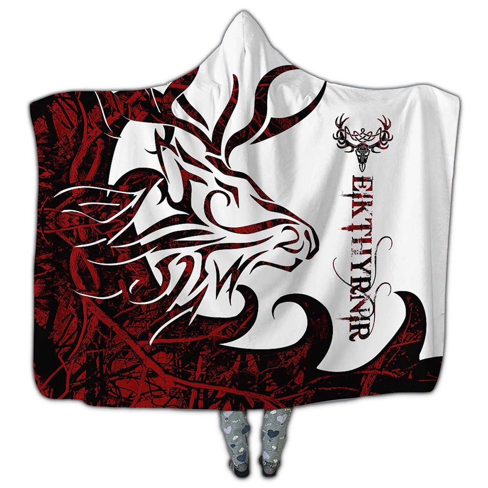 Viking Eikthyrnir Legend Red And White Cool Style – Hoodie Blanket  – Owl Ohh