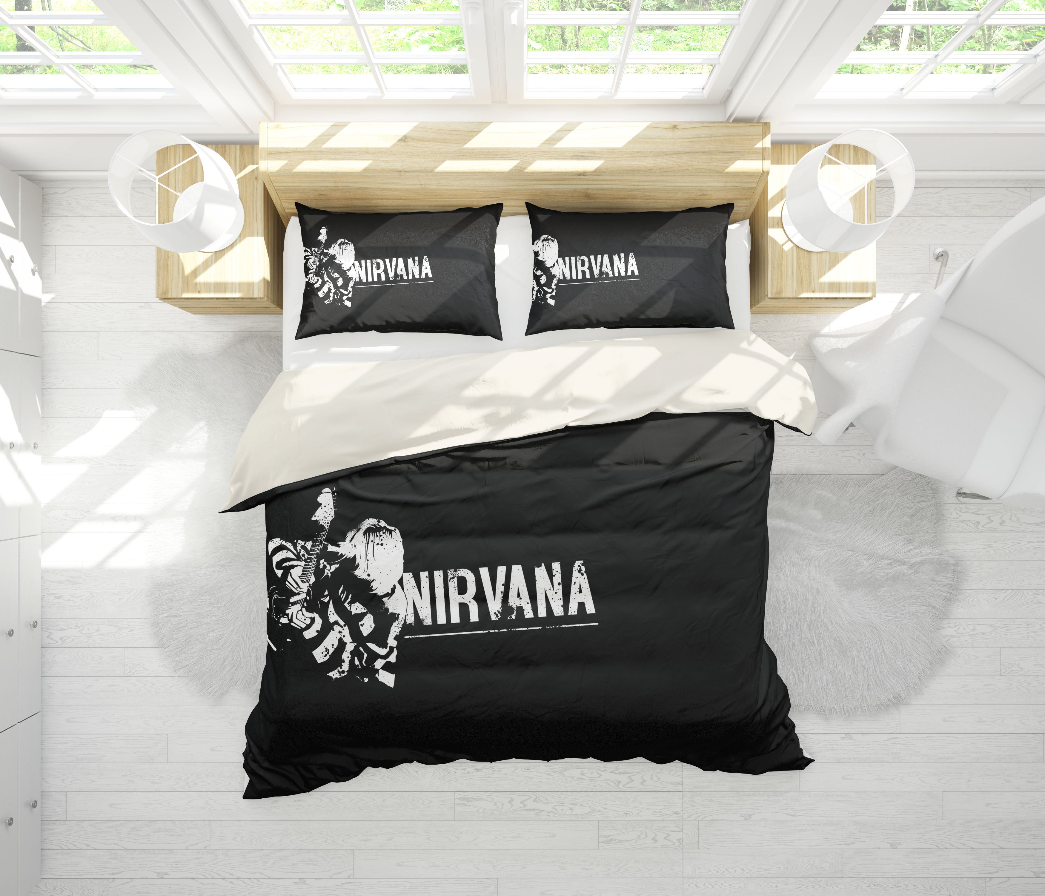 3D Band Nirvana Quilt Cover Set Bedding Set Pillowcases 151