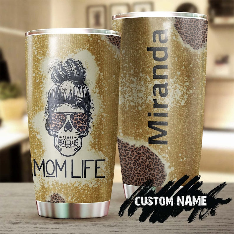 Mom Skull Personalized Fancy Unique Tumbler-Skull Tumbler-Skull Birthday Gift Christmas Gift For Her For Him