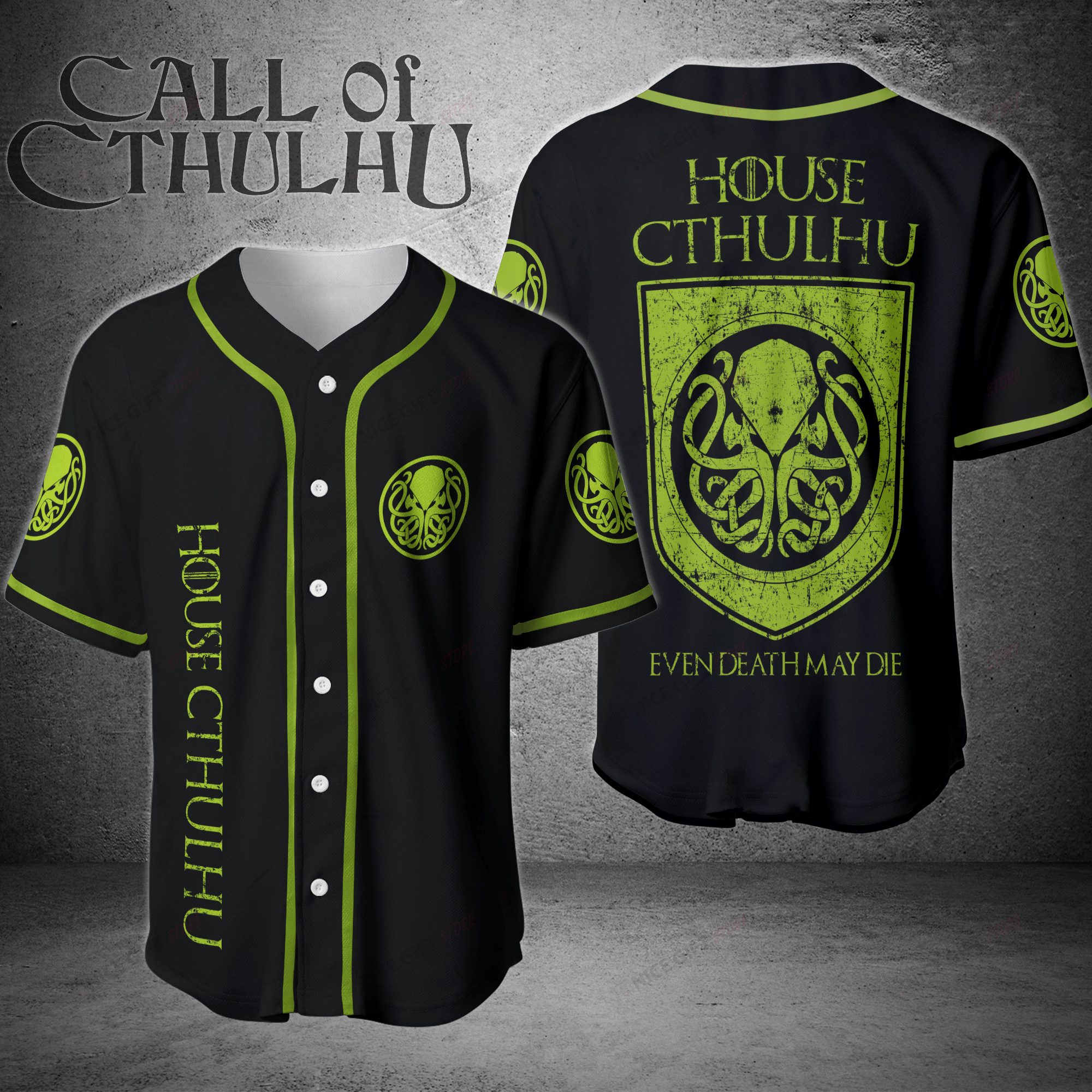 House Cthulhu Baseball Jersey Bbj-E3A3