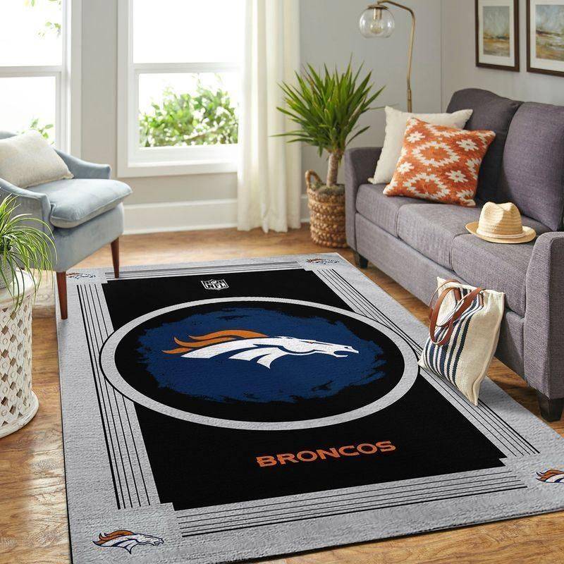 DENVER BRONCOS LOGO STYLE AREA RUG