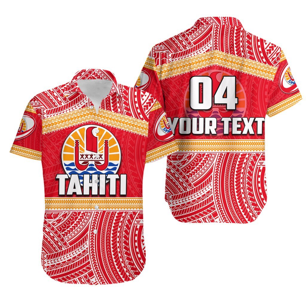 (Custom Personalised) Tahiti Rugby Polynesian Patterns Hawaiian Shirt