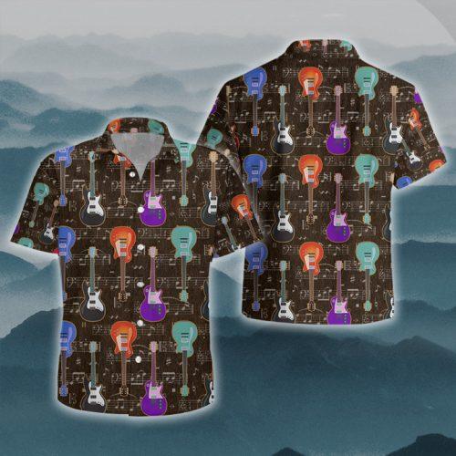 Retro Guitar Hawaii Shirt For Men Women Ha94675