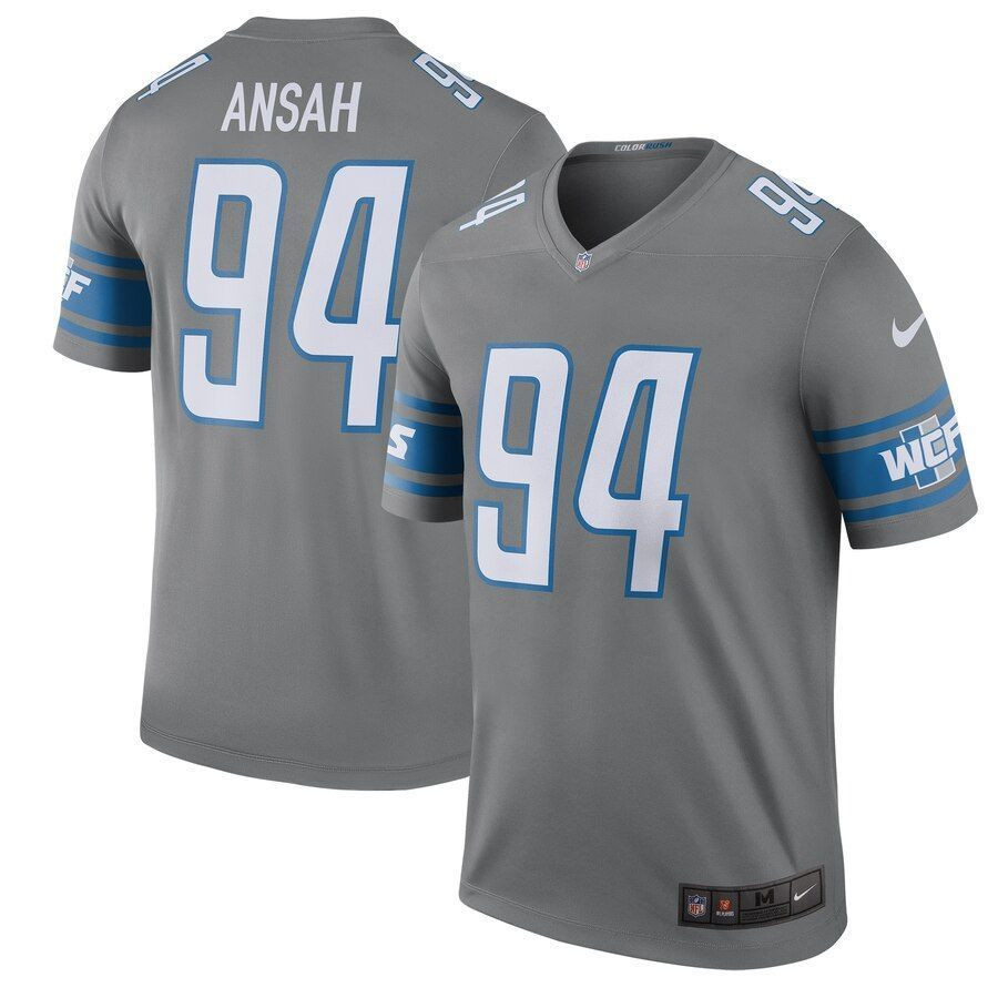 Ziggy Ansah Detroit Lions Color Rush Legend Jersey Steel 2019