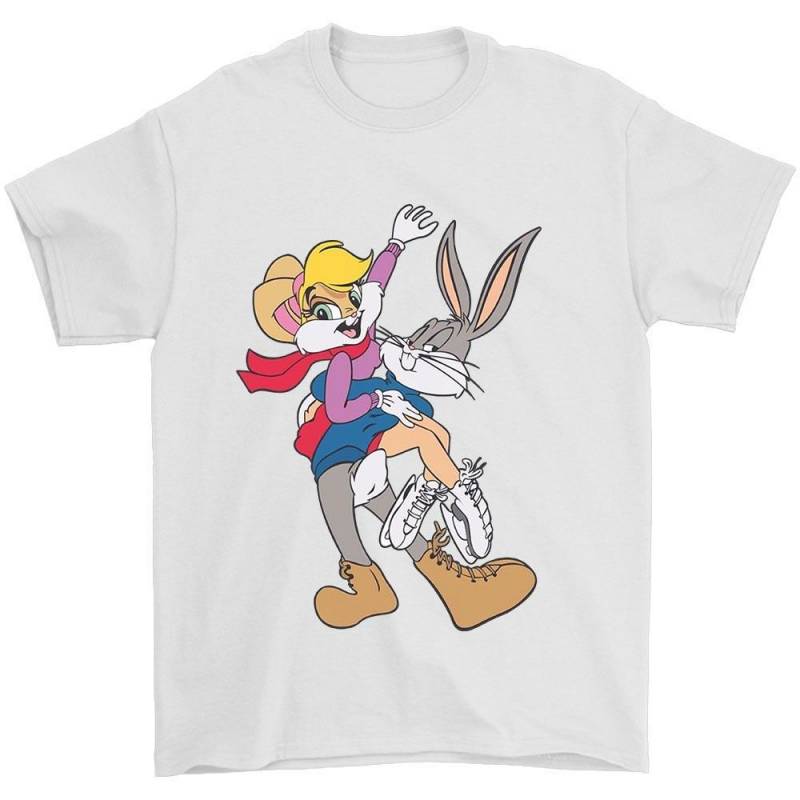 Bugs And Lola Bunny Rabbit Cartoon Movie Animal Funny Men’s T-Shirt