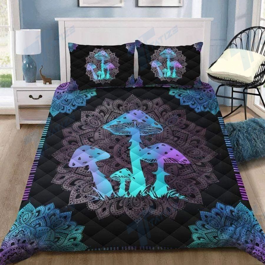 Magic Mushroom Hologram Quilt Bedding Set – Homedecorpod Store