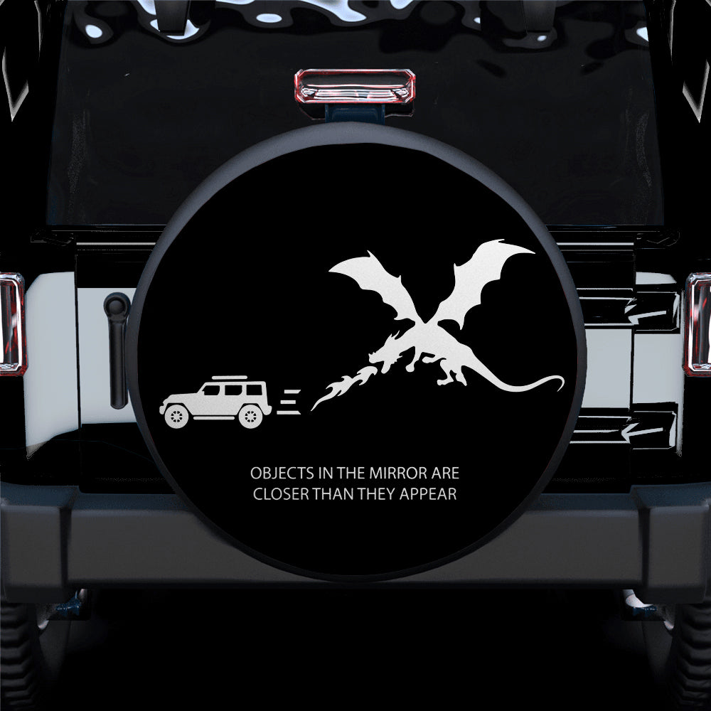 Dragon Are Closer Than They Appear Funny Jeep Car Spare Tire Covers Gift For Campers