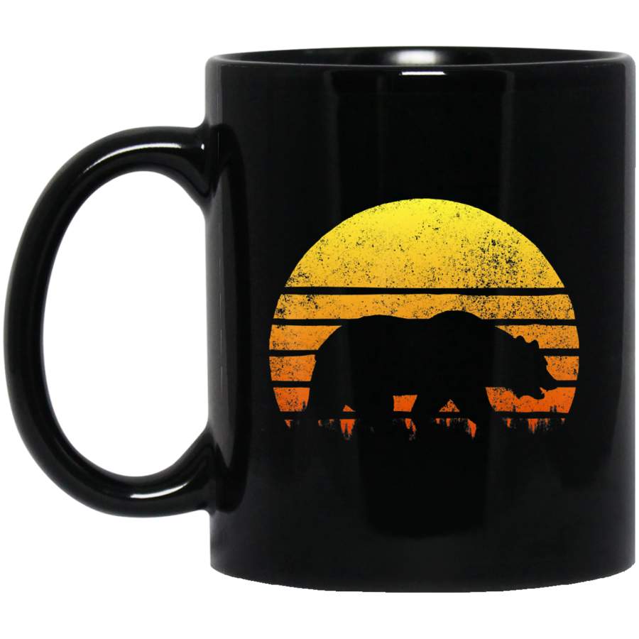 Vintage Retro National Forest Grizzly Bear Adventure Sunset Coffee Mug