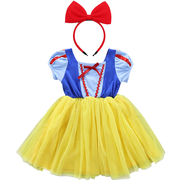 Baby Dress Kids Dresses Girls Halloween Snow White Princess Costume Party Mesh Dresses Children Clothing Baby Girl Dress alx