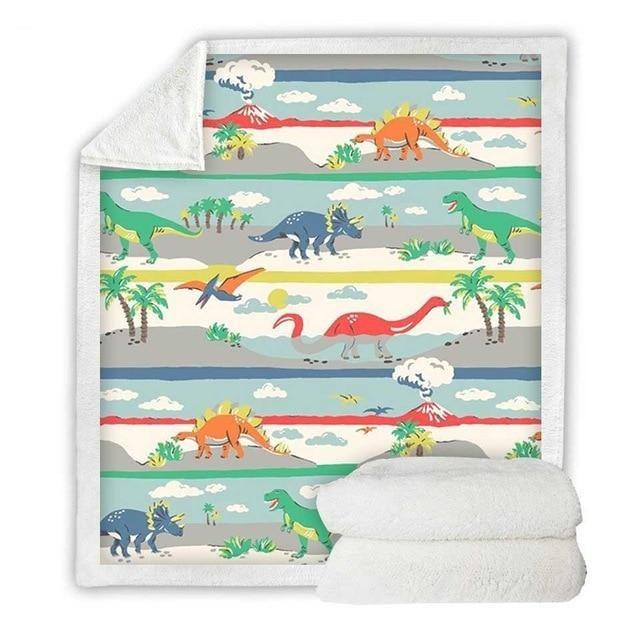 Jurassic Dinosaur Blanket Quilt