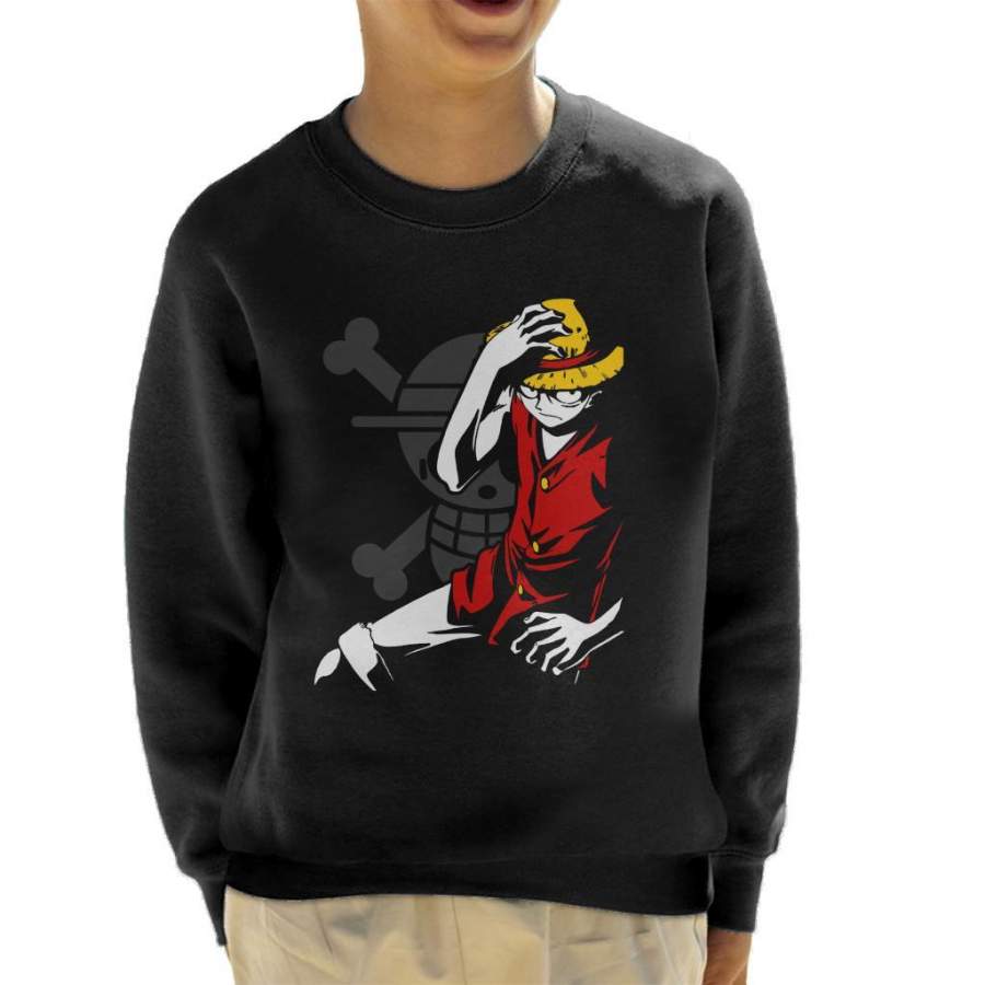 One Piece Pirate King Skull Crossbones Kid’s Sweatshirt