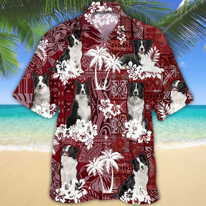 Border Collie 3 Hawaii Gift For Dog Lover Animal Summer Hawaii Shirt Men Ha6094