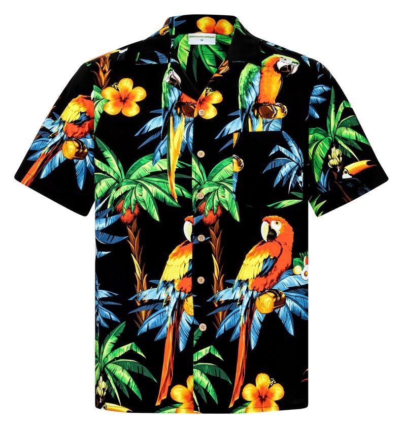 Hawaii Parrots For Man And Woman Print Short Sleeve Hawaii Shirt Dh Ha92913