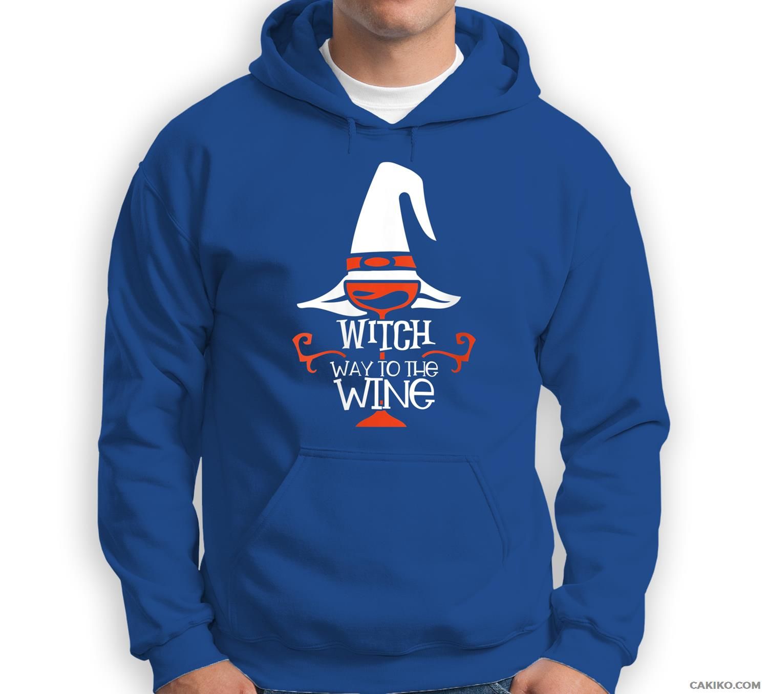 Womens Witch Way To The Wine Funny Halloween Party Sweatshirt & Hoodie