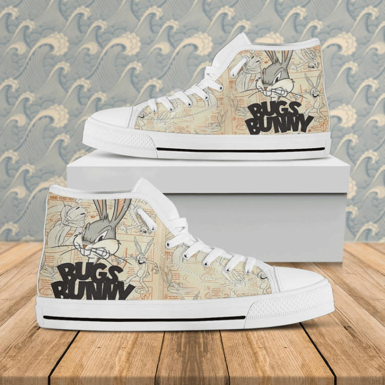 Looney Tunes Bugs Bunny Daffy Duck Porky Pig Shoes Custom Shoes Running Shoes High Top Canvas Shoes