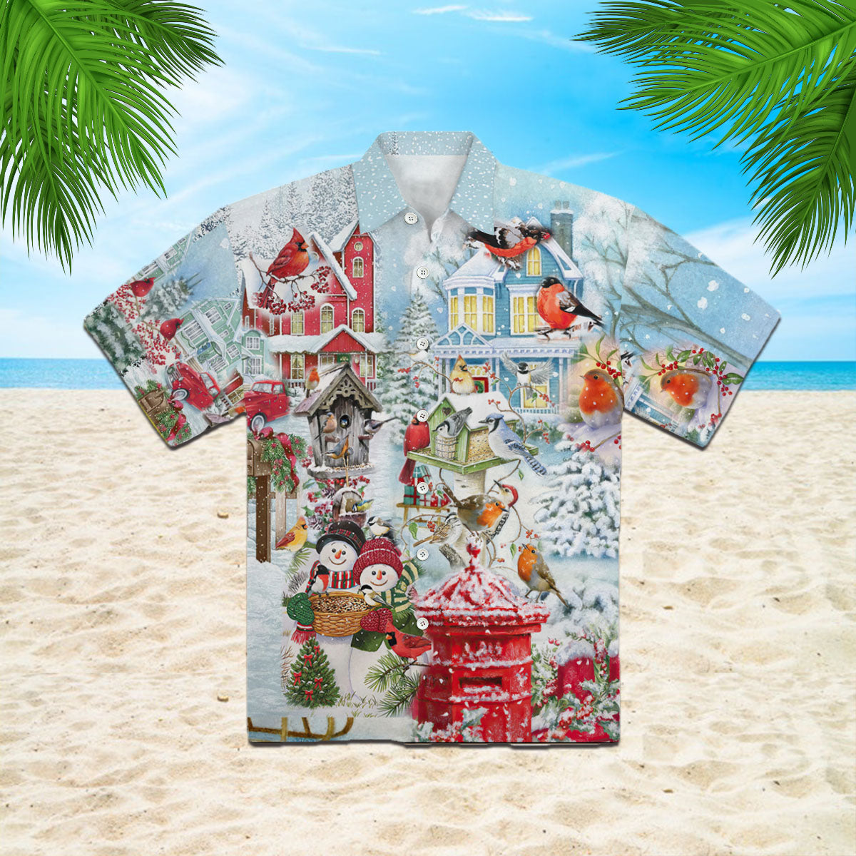 Oragontee Amazing Christmas Birds Hawaiian Shirt | For Men & Women | Adult | Wt1005