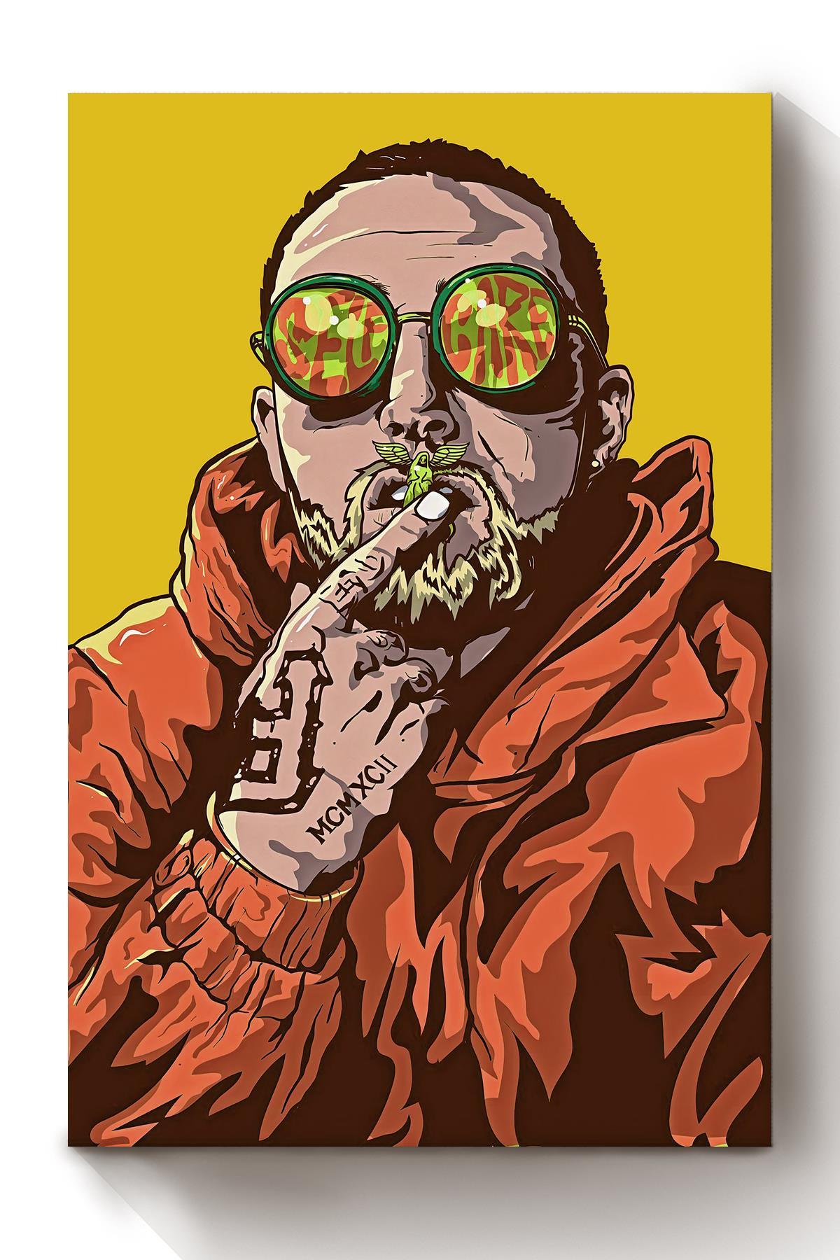 Mac Miller Poster Celebrity Wall Art Gift For Mac Miller Fan, Death Anniversary Of Mac Miller Canvas