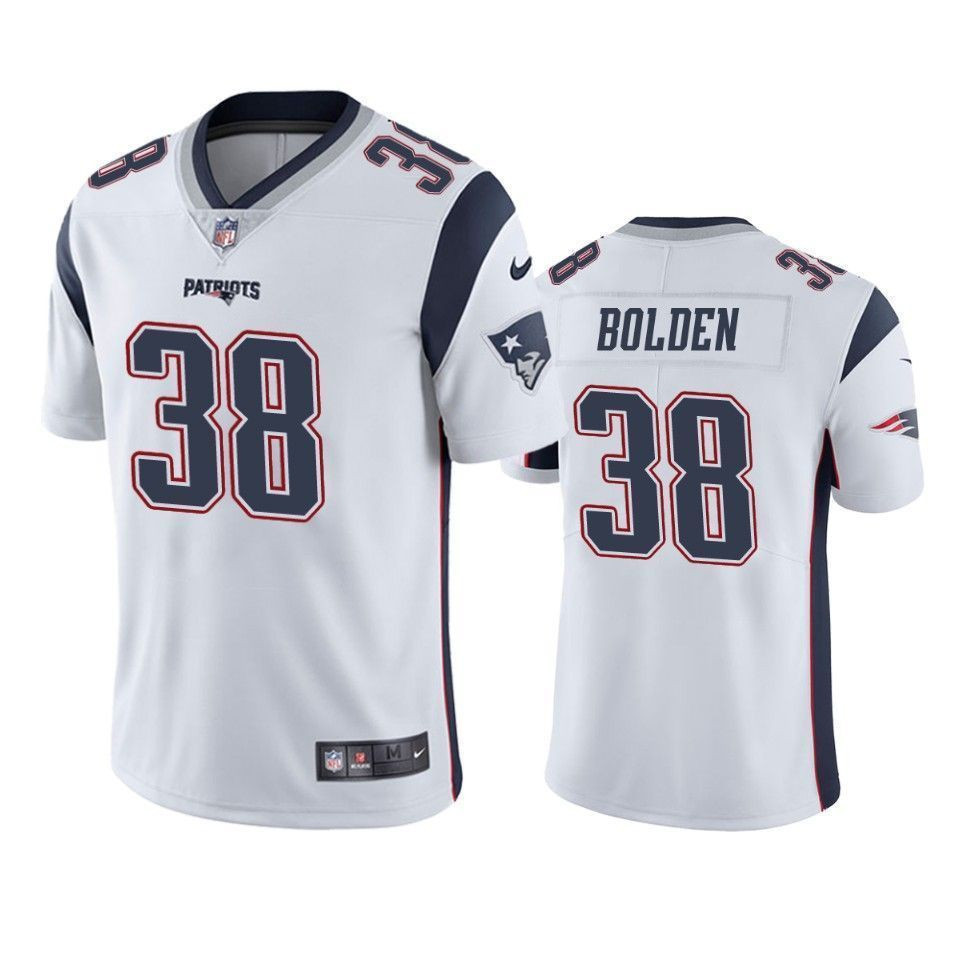 New England Patriots 38 Brandon Bolden White Vapor Untouchable Limited Mens 3D Jersey