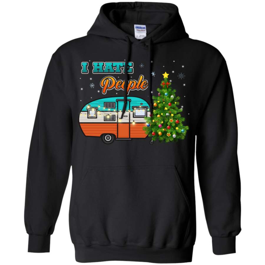 AGR I Hate People Christmas Camping Gift Hoodie