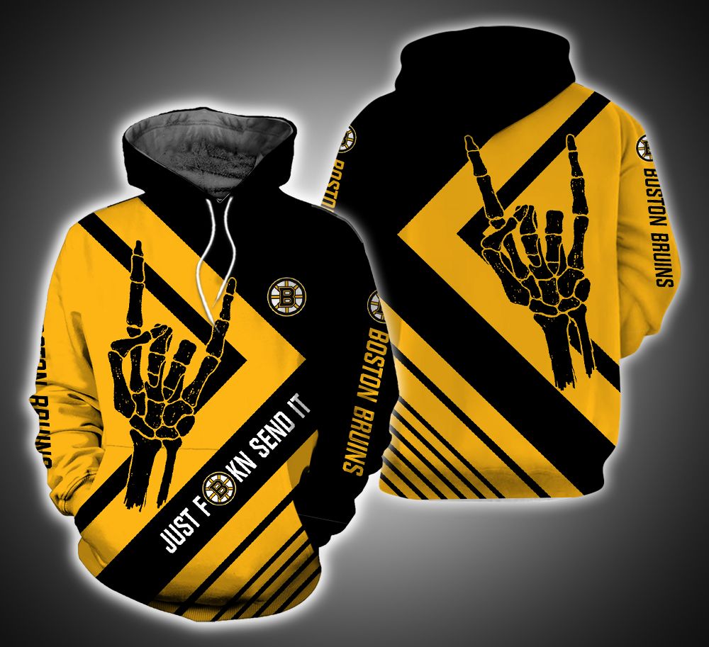 Just send it Boston Bruins 3D Print Hoodie