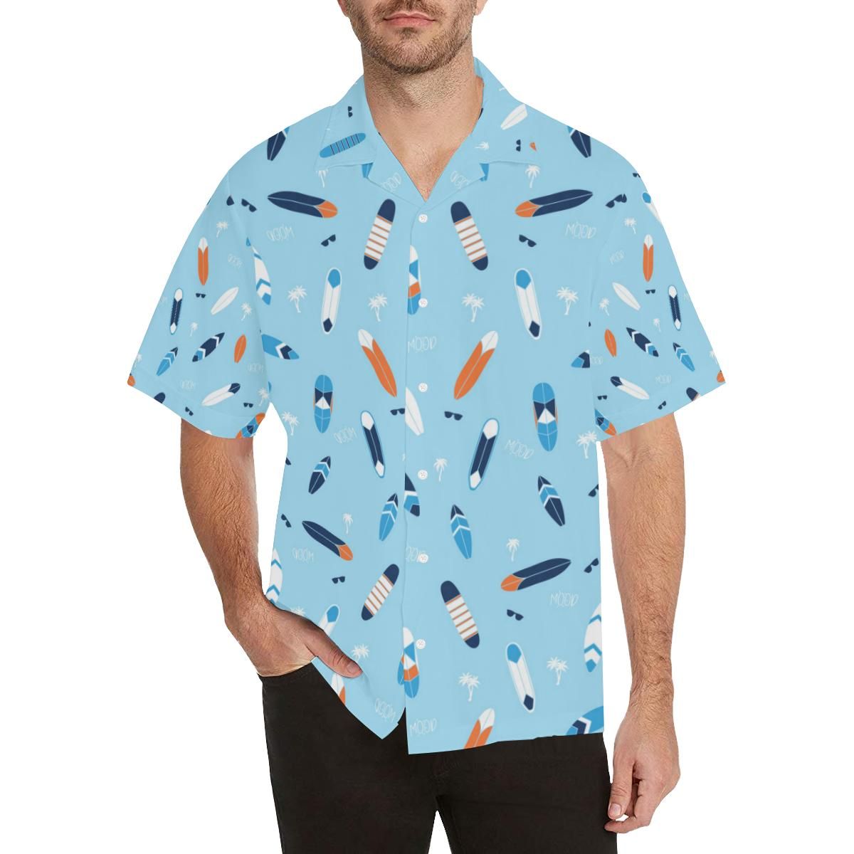 Surfboard Pattern Print Design 05 All Over Hawaii Shirt Ha78047