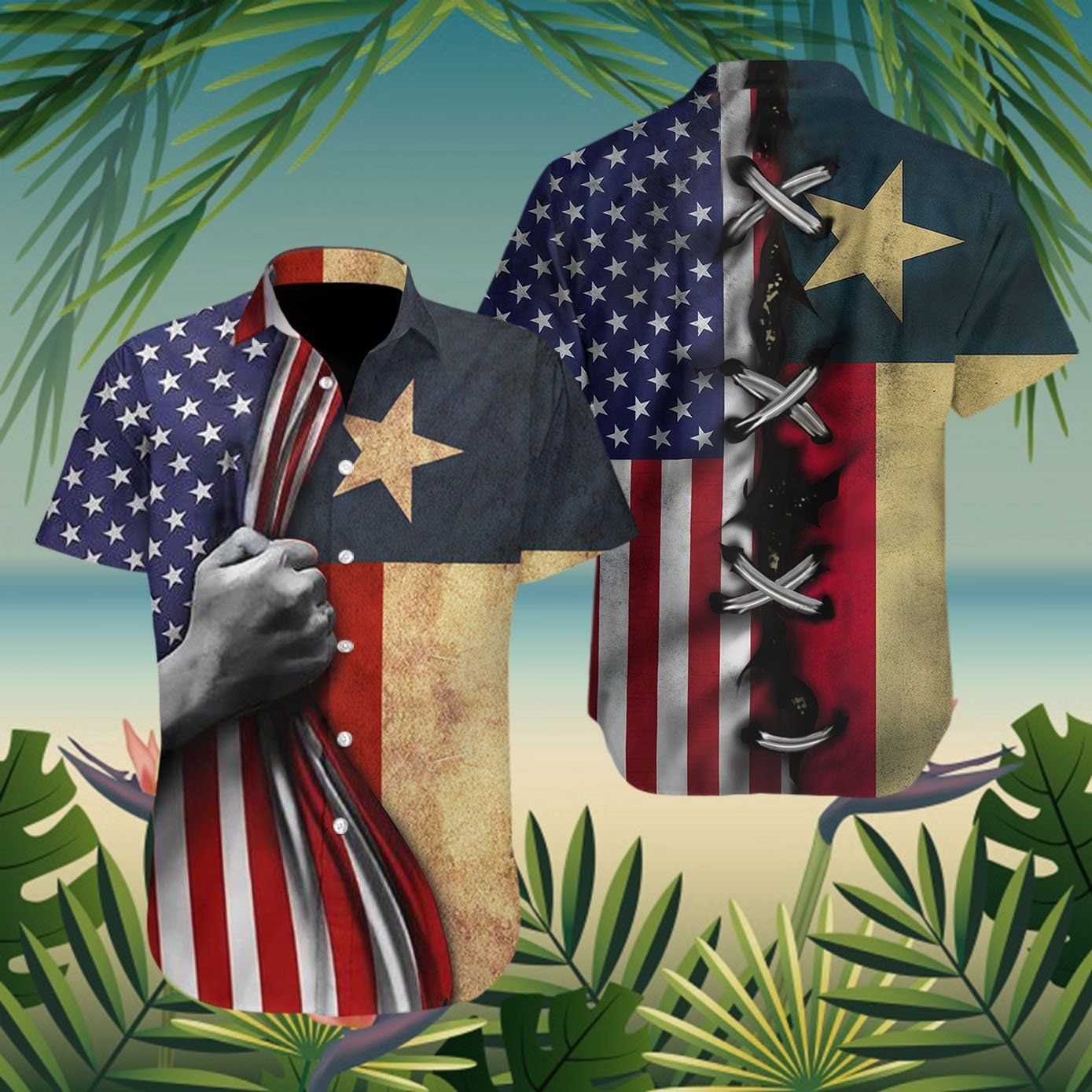 American Texas Hawaiian Shirt For Men, Women