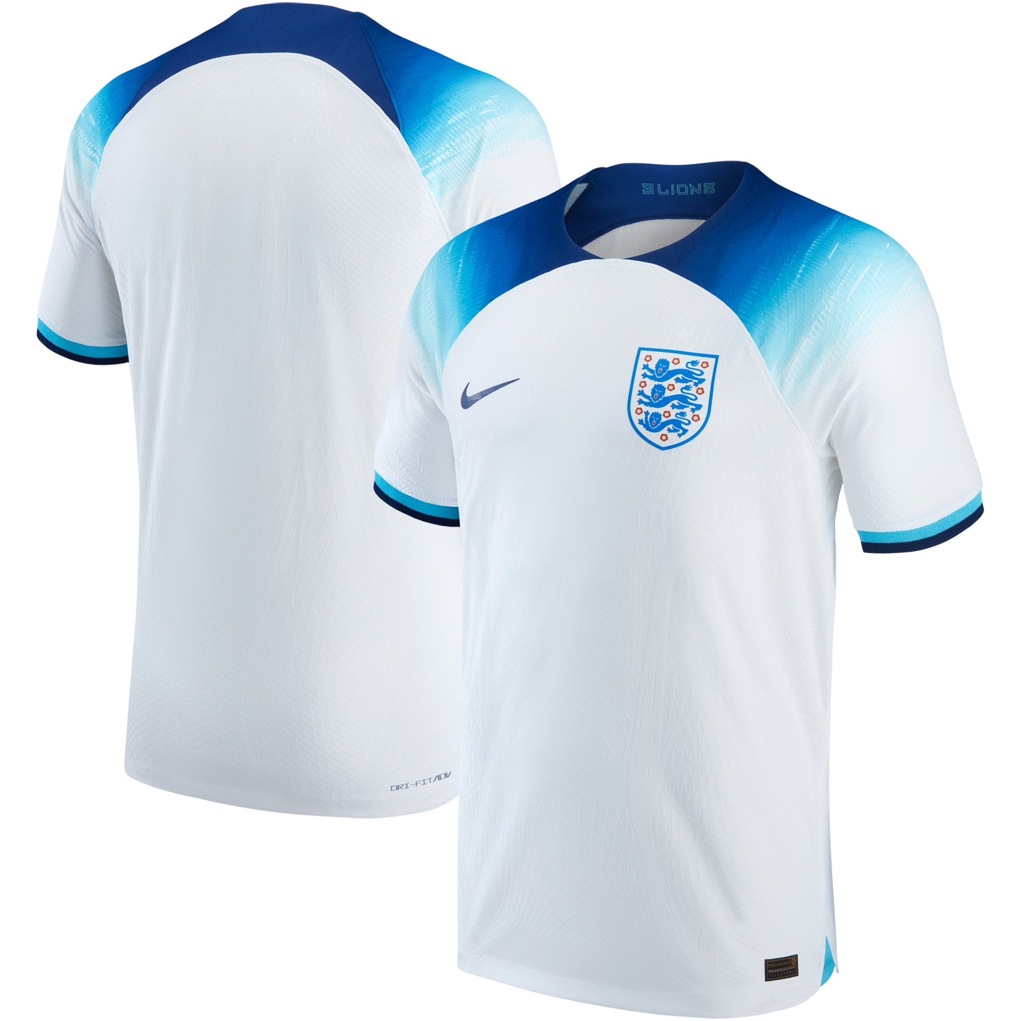 England National Team Youth 2022/23 Home Breathe Stadium Replica Blank Jersey – White