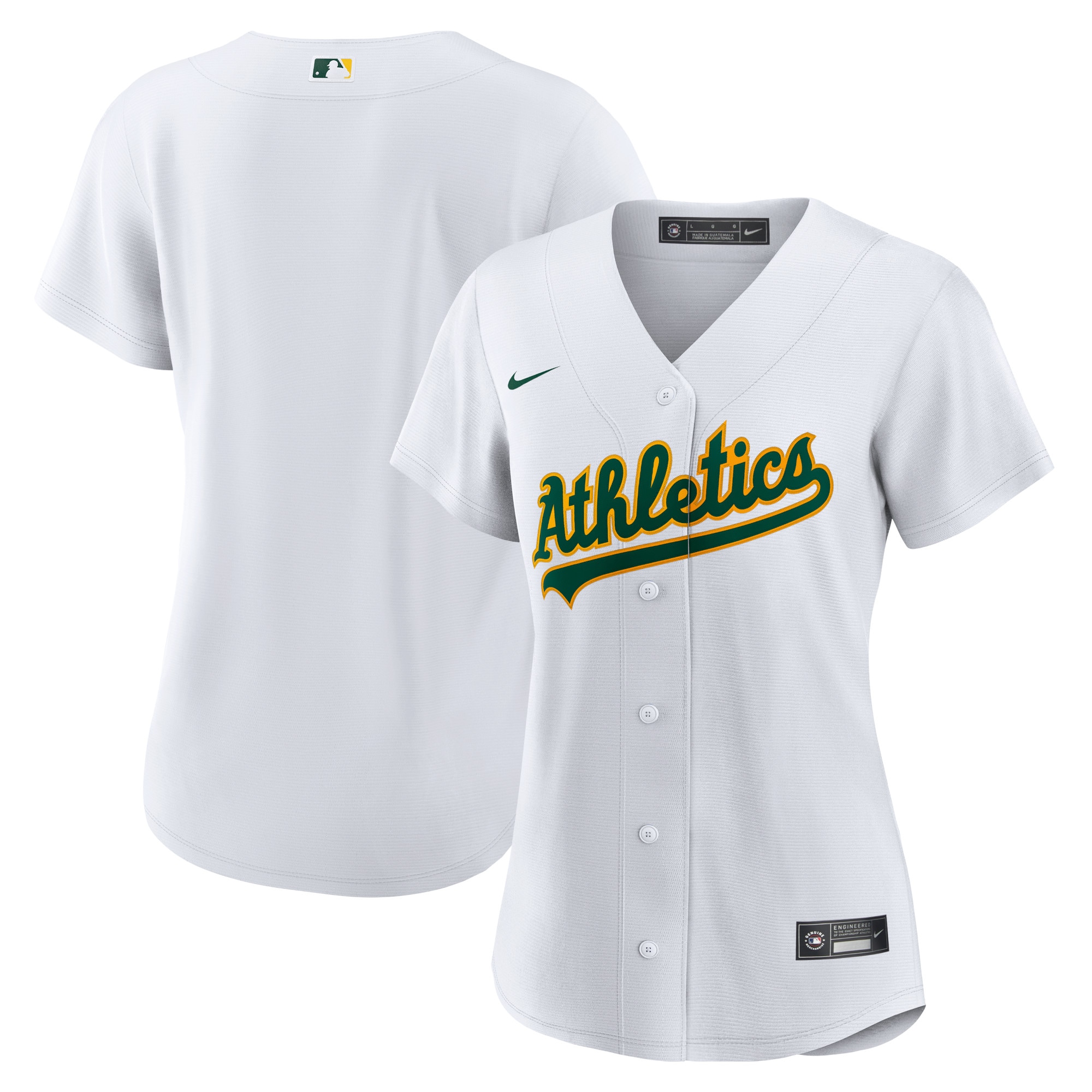 Women’s Oakland Athletics White Home Blank Jersey