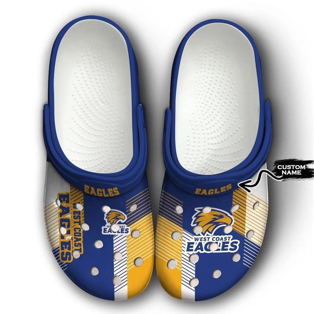 West Coast Eagles Custom Personalized Crocs Classic Clogs Shoes