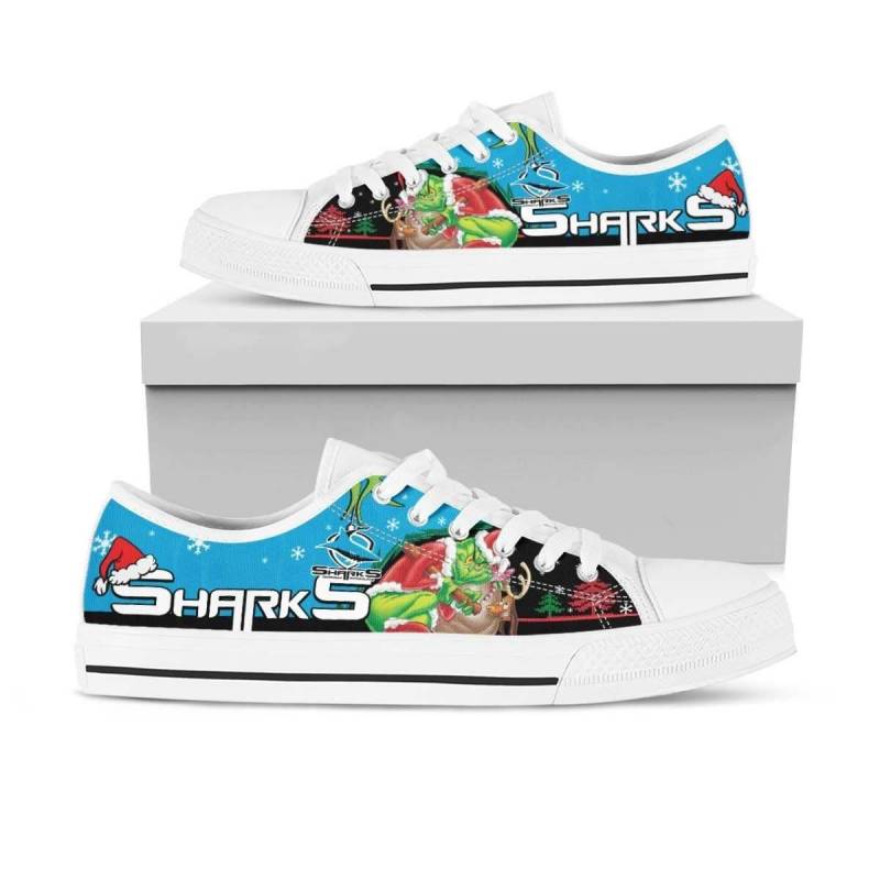 The Grinch Cronulla Sutherland Sharks NRL Low Top Shoes L0710 04