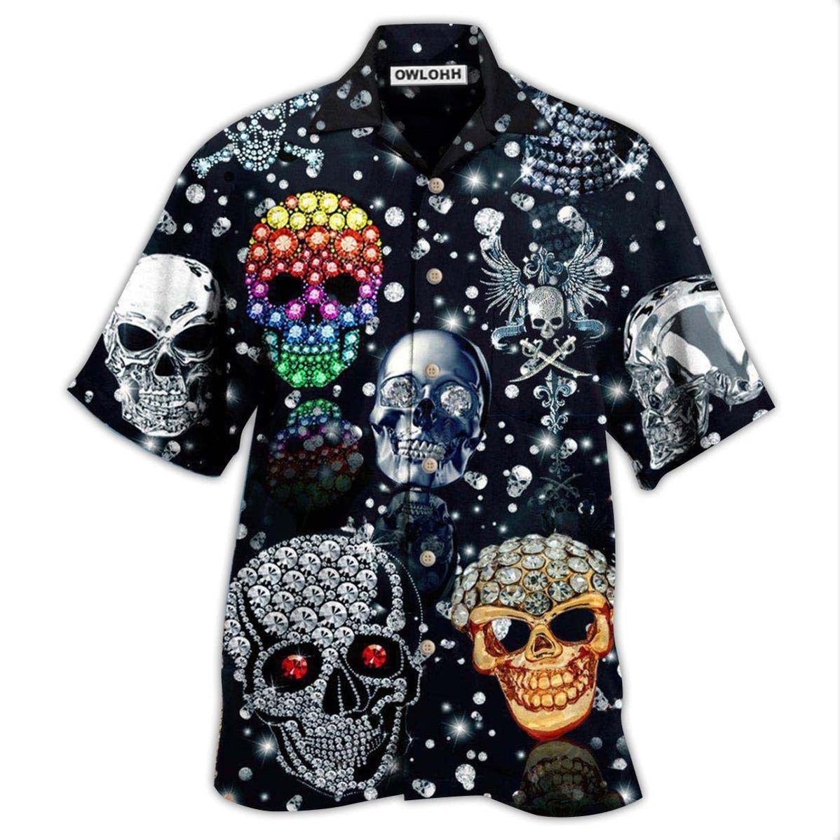 Skull Shiny Diamond Hawaii Shirt Ha98027