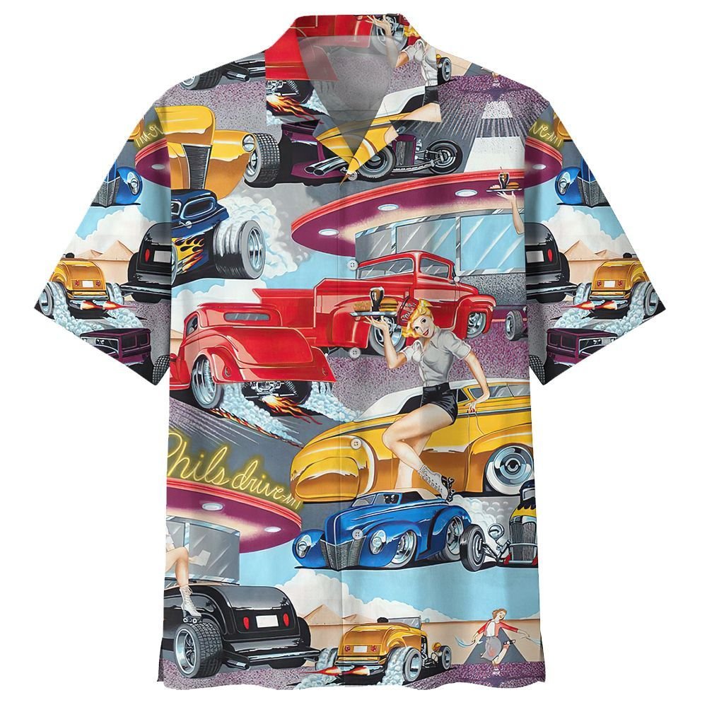 Hot Rod Hawaii Shirt Animation Girl Colorful Aloha Ha63062