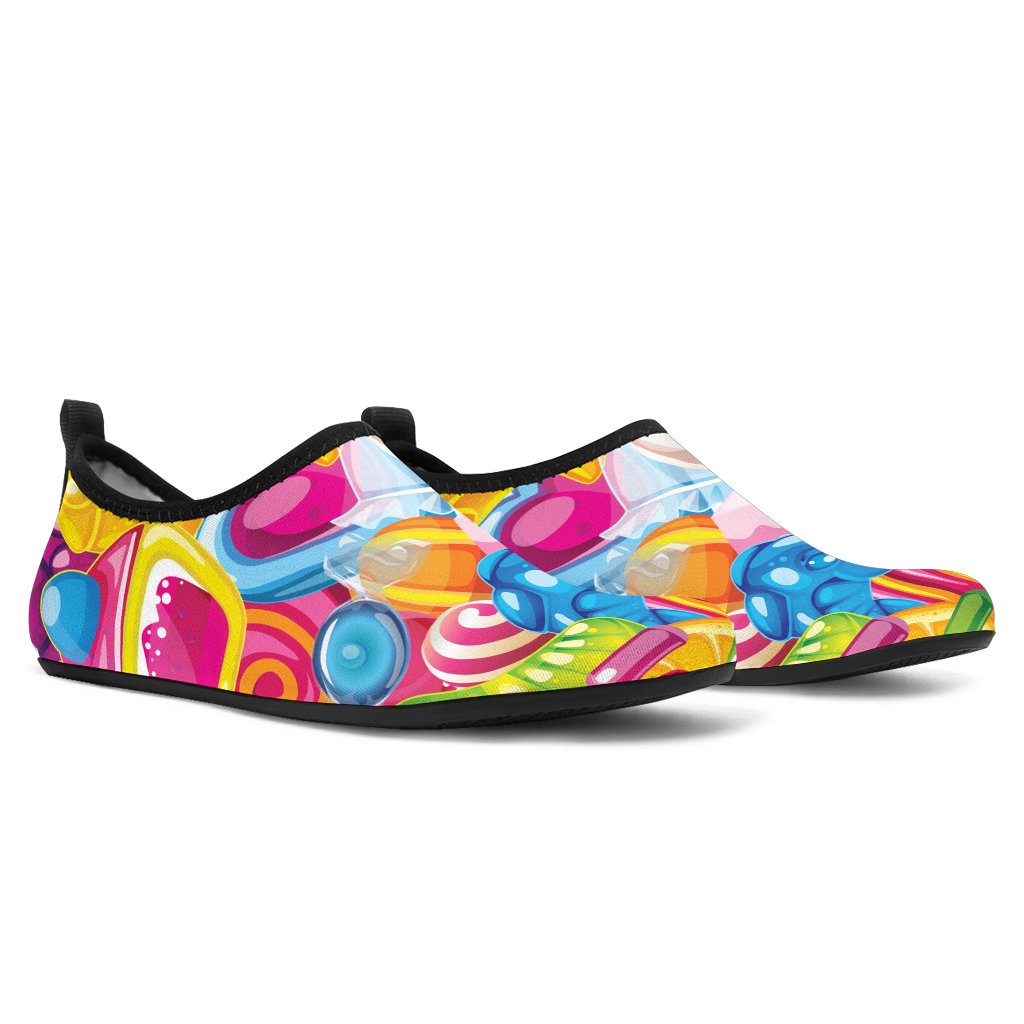 Candy Pattern Print Design Ca01 Aqua Water Shoes