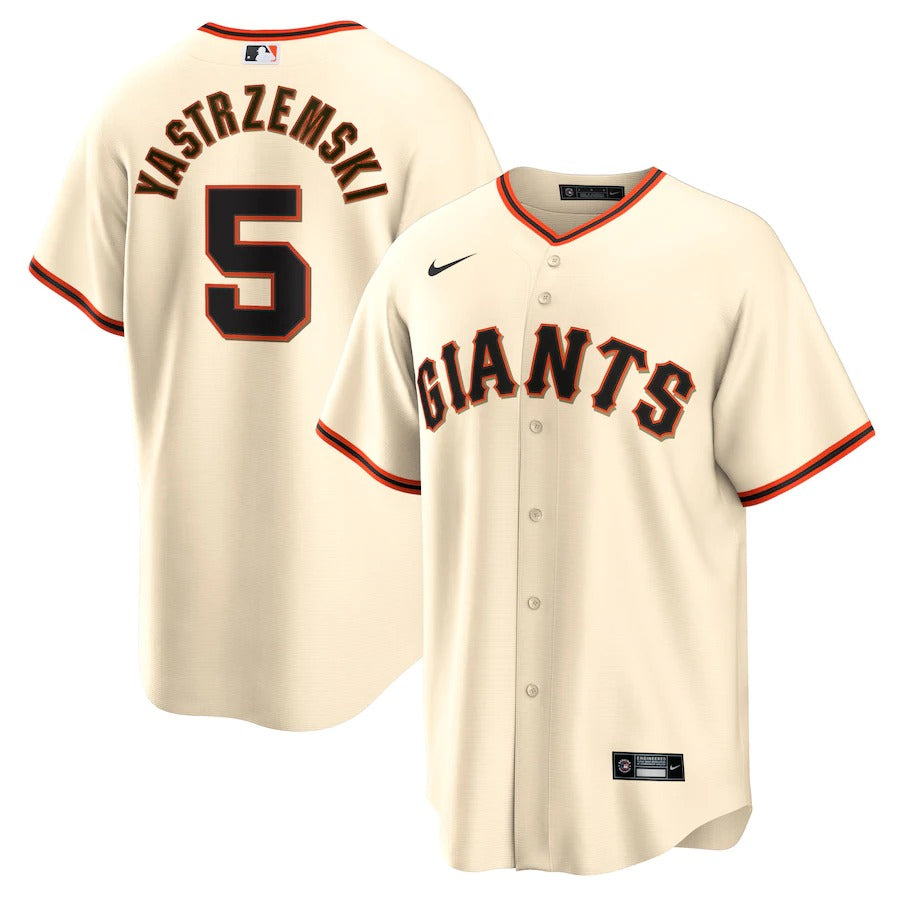 Men’S San Francisco Giants Mike Yastrzemski Nike Cream Home Replica Player Jersey