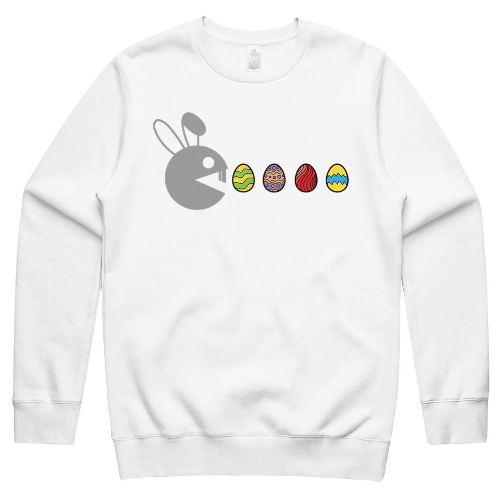 Bunny Happy Easter Egg Hunting Video-game Crewneck Sweatshirt