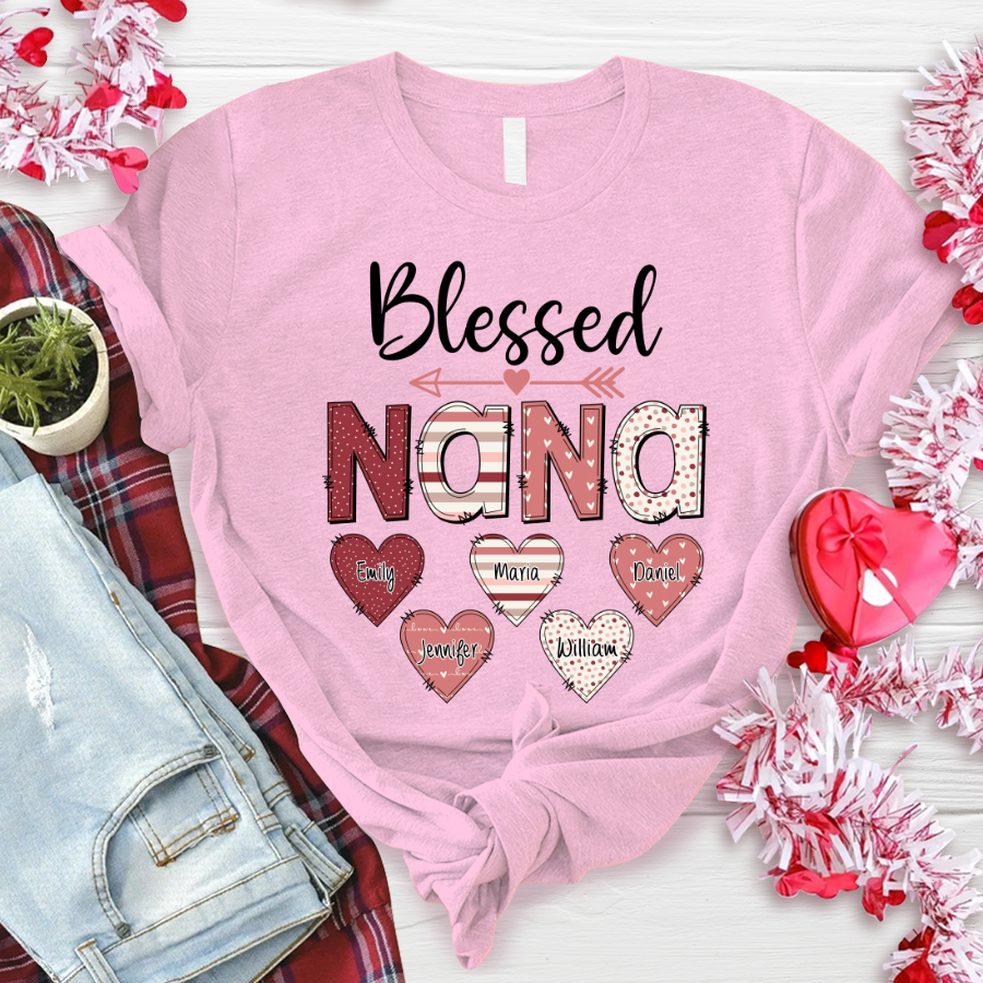 Personalized Nickname Mom And Grandma T-Shirt Cg02, Grandma Shirt, Mom Mimi Aunt Shirt, Gift Valentine’S Day Mother’S Day For Mom And Grandma