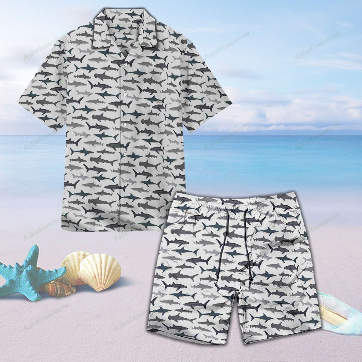 Sharks Unisex Hawaiian Shirt Beach Sea Life Hawaiian Ha28669