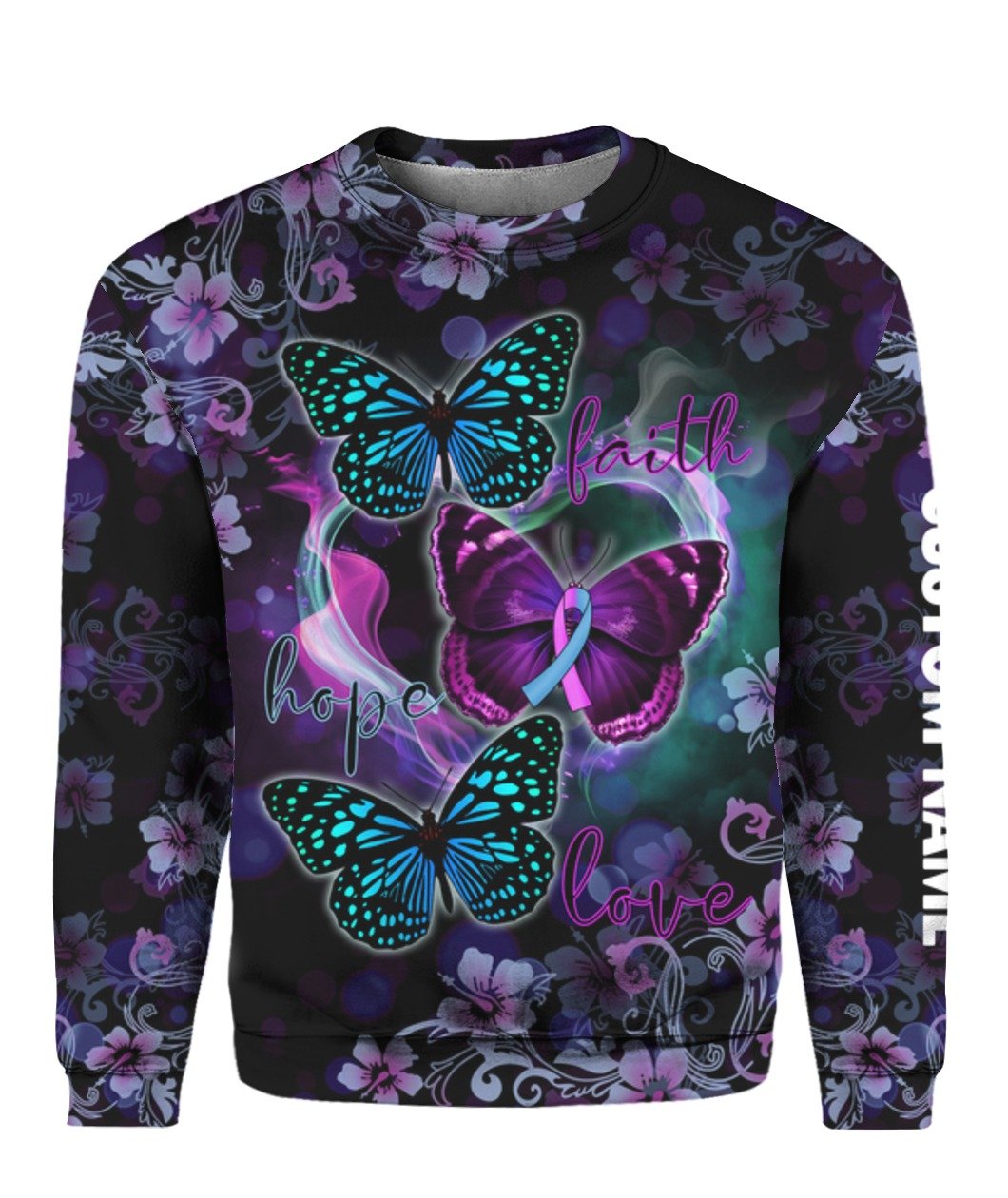 Butterfly Faith Hope Love 3D