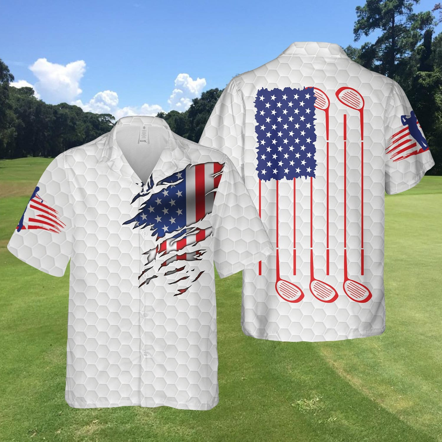 American Golf Flag Unisex Hawaii Shirts Ha91560