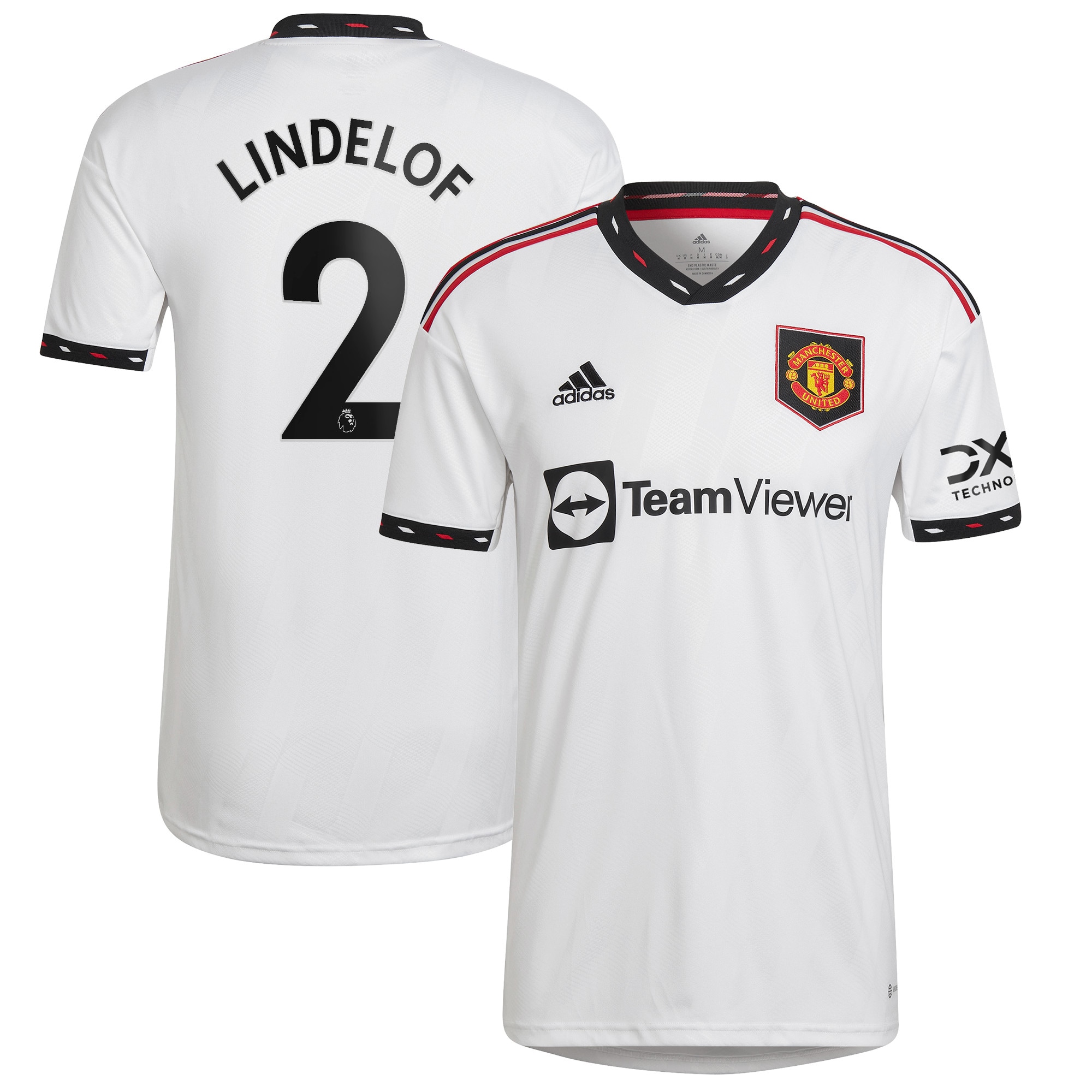 Victor Lindelof Manchester United 2022/23 Away Replica Player Jersey – White