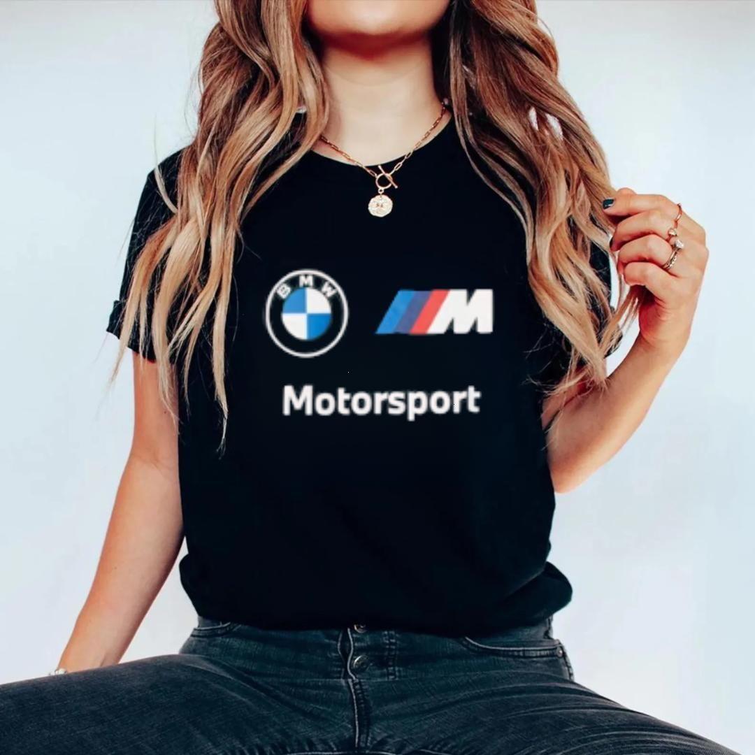 BMW M Motorsport Essentials Logo Tee Clean Euro Car Graphic T-Shirt for M Division Fans, Streetwear Drivers & Bavarian Engineering Lovers