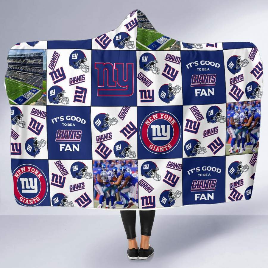 VINTAGE New York Giants NY Throw Blanket Afghan Tapestry ...