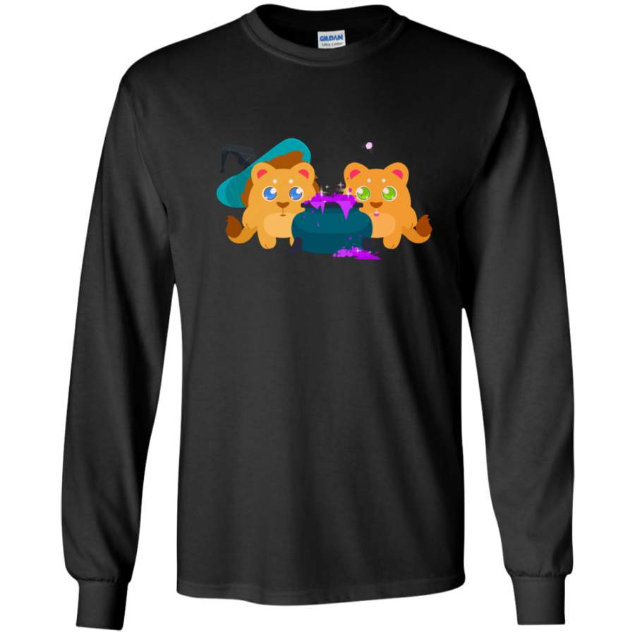 Halloween, Lion Wich cute funny LS shirt/Hoodie/Sweatshirt