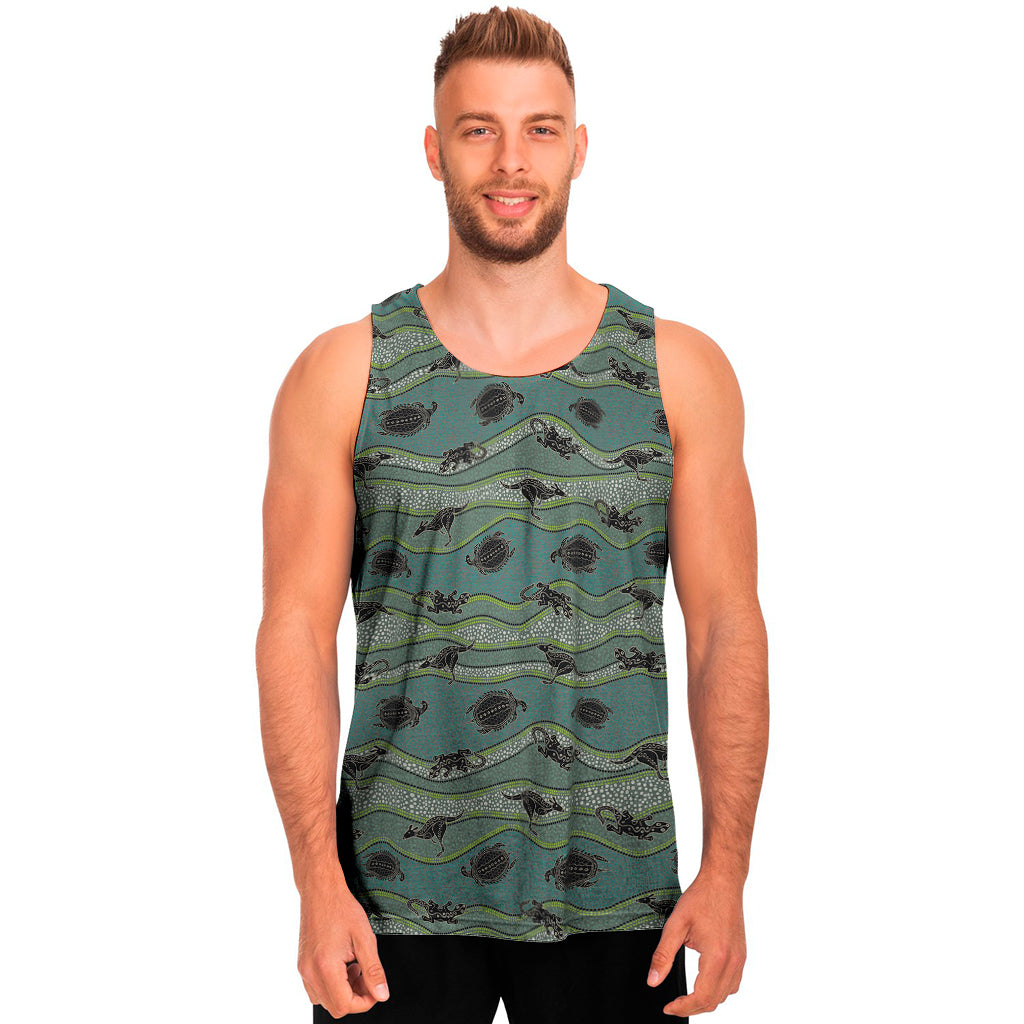 Aboriginal Animals Pattern Print Men’S Tank Top