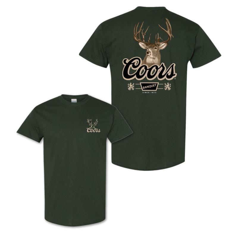Coors Banquet Deer T-Shirt Beer Lovers Graphic Tee for Casual Outings & Gifting | Unisex Menswear & Womenswear Top