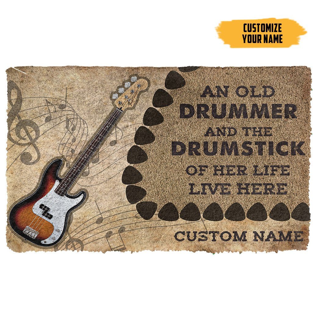 Gearhumans  GearHuman 3D Bass Guitars Guitars An Old Guitarist Custom Doormat