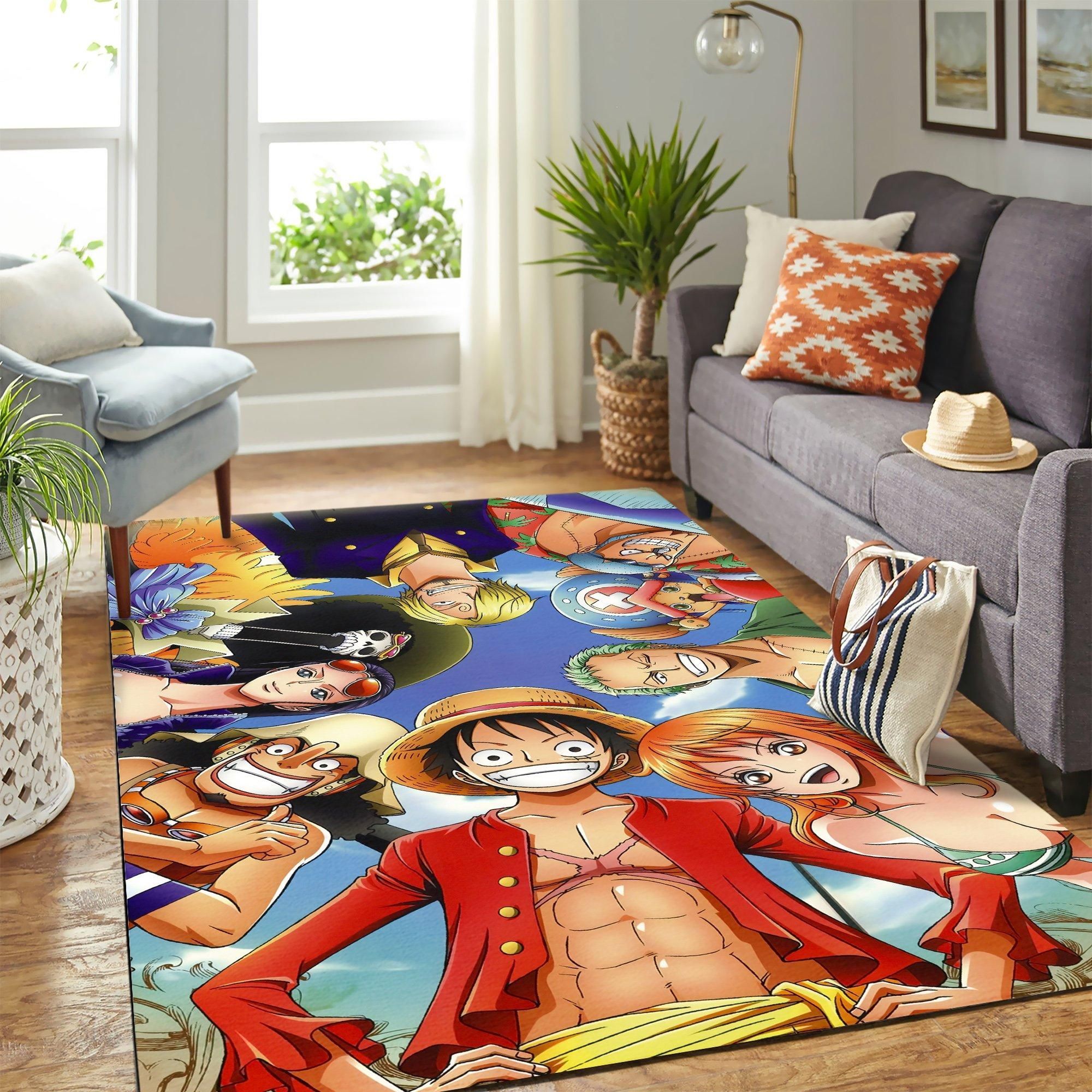 Personajes De Once Piece Area Rug Geeky Carpet – home decor – Bedroom Living Room décor